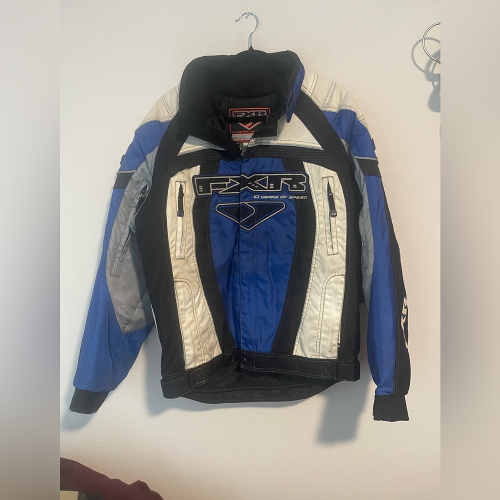 FXR Racing Men small Jacket Coat Blue Black White